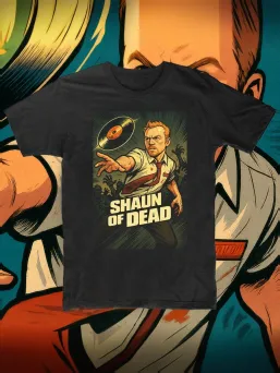 Футболка с принтом Зомби по имени Шон Shaun Vinyl Attack Horror Хоррор / МЕДУШ