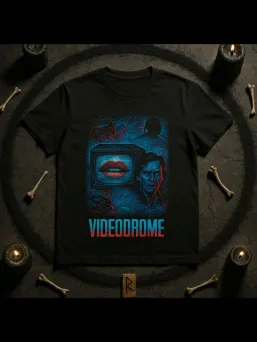 Футболка с принтом Видеодром Videodrome Ужасы Horror Хоррор / МЕДУШ