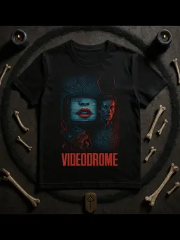 Футболка с принтом Видеодром Videodrome Ужасы Horror Хоррор / МЕДУШ