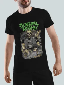 Футболка Рок с принтом Municipal Waste / Thrash Metal / МЕДУШ