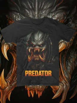Футболка с принтом Хищник Horror Хоррор / МЕДУШ