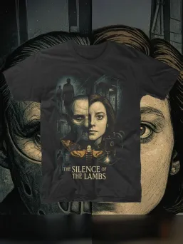 Футболка с принтом Молчание ягнят Horror Хоррор / МЕДУШ