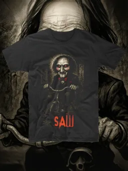 Футболка с принтом Пила Ужасы Horror Хоррор / МЕДУШ