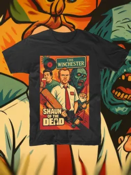 Футболка с принтом Зомби по имени Шон Shaun Heroic Stand Horror Хоррор / МЕДУШ