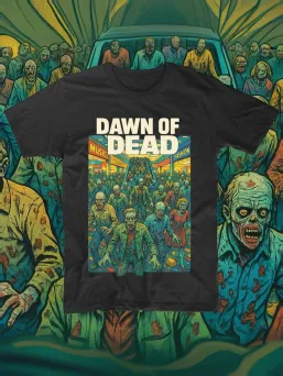 Футболка с принтом Рассвет мертвецов Down of the Dead Ужасы Horror Хоррор / МЕДУШ