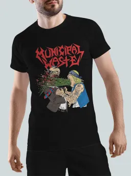 Футболка Рок с принтом Municipal Waste / Thrash Metal / МЕДУШ