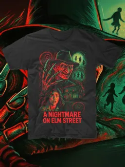 Футболка с принтом Кошмар на улице Вязов Ужасы Фредди Крюгер / МЕДУШ