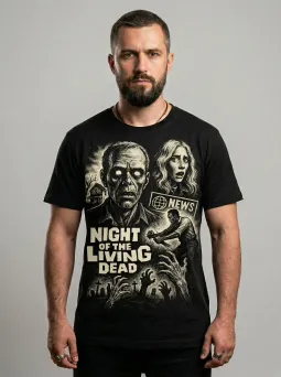 Футболка с принтом Ночь живых мертвецов Horror Хоррор / МЕДУШ