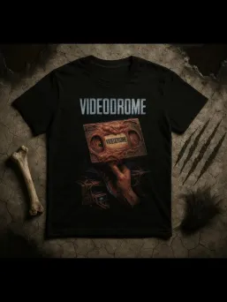 Футболка с принтом Видеодром Videodrome Ужасы Horror Хоррор / МЕДУШ