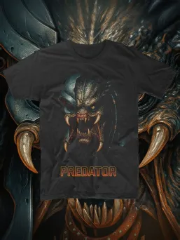 Футболка с принтом Хищник Horror Хоррор / МЕДУШ