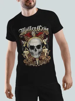 Футболка Рок с принтом Motley Crue / Глэм Рок / МЕДУШ
